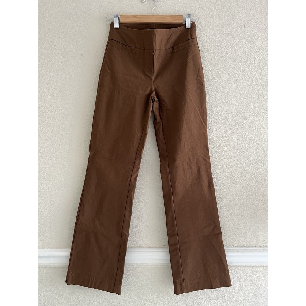 Rekucci Brown Bootcut Dress Pants Tummy Control Size 2 US Office Preppy Career